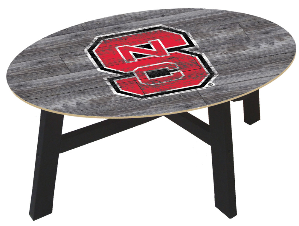 NC State Wolfpack Distressed Wood Coffee Table |FAN CREATIONS | C0811-NC State