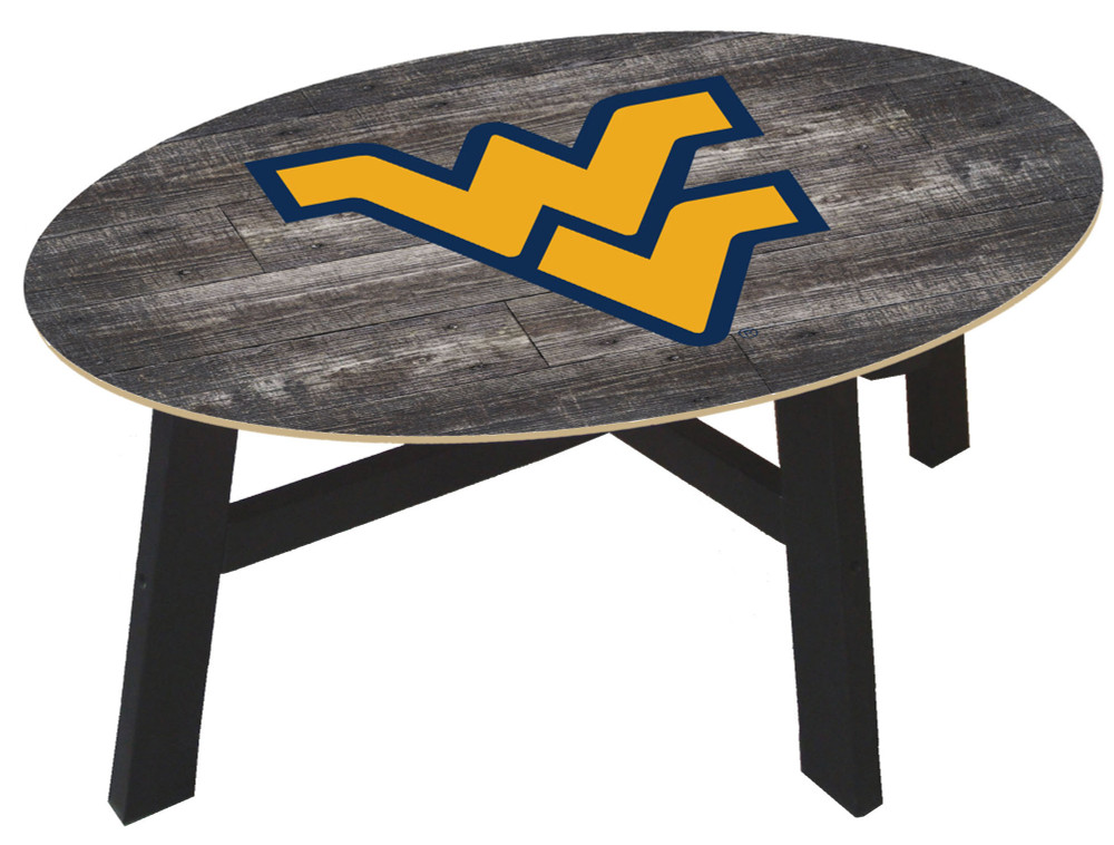 West Virginia Mounaineers Distressed Wood Coffee Table |FAN CREATIONS | C0811-West Virginia