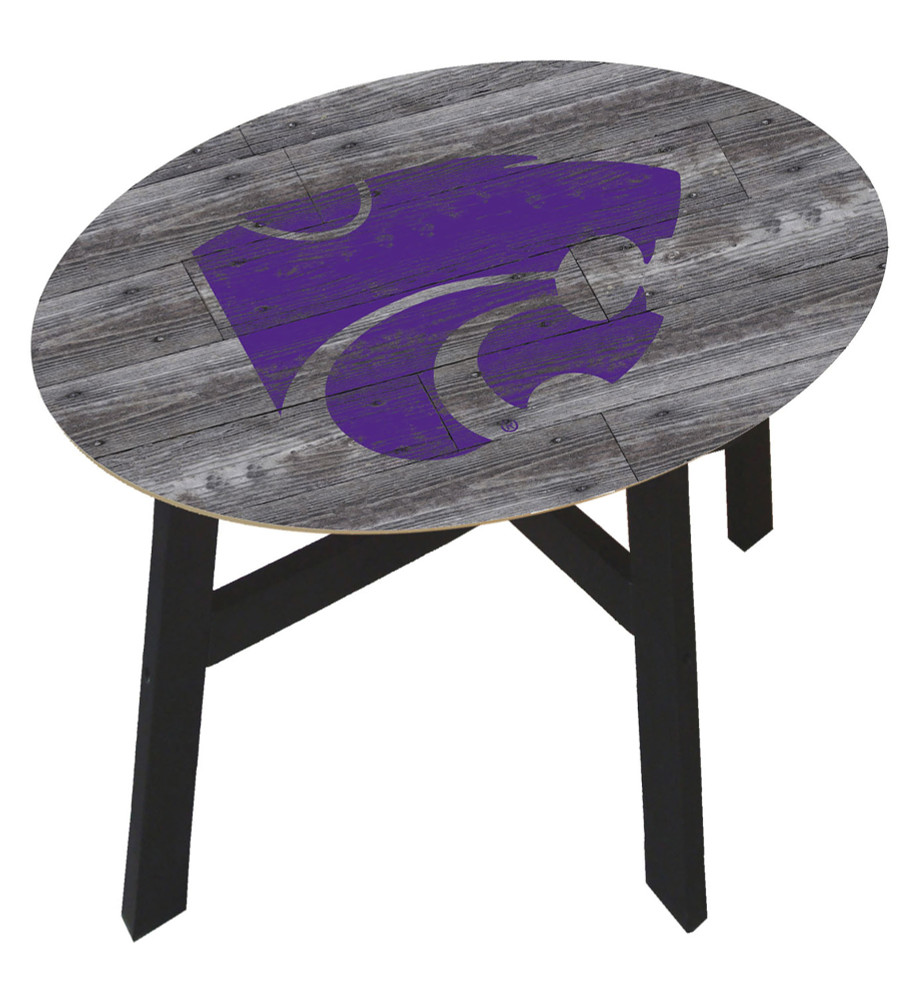 Kansas State Wildcats Distressed Wood Side Table |FAN CREATIONS | C0823-Kansas State