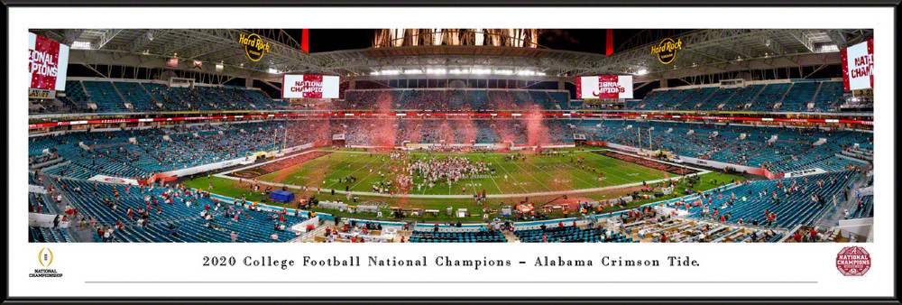 Alabama Crimson Tide National Champions 2020 Standard Frame Panoramic Photo  | Blakeway | CFPC21UALF