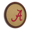 Alabama Crimson Tide Logo - Faux Barrel Framed Cork Board - Color Logo
