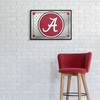 Alabama Crimson Tide Team Spirit - Framed Mirrored Wall Sign - Mirrored
