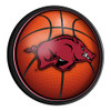 Arkansas Razorbacks Basketball - Round Slimline Lighted Wall Sign | The Fan-Brand | NCARKR-130-11