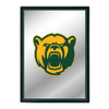 Baylor Bears Bear - Framed Mirrored Wall Sign - Green Edge | The Fan-Brand | NCBAYL-275-01A