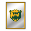 Baylor Bears Bear - Framed Mirrored Wall Sign - Yellow Edge | The Fan-Brand | NCBAYL-275-01B