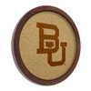 Baylor Bears Faux Barrel Framed Cork Board - Monochrome Logo Baylor Bears Faux Barrel Framed Cork Board - Monochrome Logo