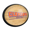 Clemson Tigers Hardwood - Oval Slimline Lighted Wall Sign Clemson Tigers Hardwood - Oval Slimline Lighted Wall Sign