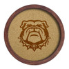 Georgia Bulldogs Mascot - Faux Barrel Framed Cork Board - Monochrome Logo | The Fan-Brand | NCGEOR-632-02B