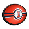 Illinois Fighting Illini Oval Slimline Lighted Wall Sign - Orange