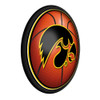 Iowa Hawkeyes Basketball - Round Slimline Lighted Wall Sign