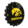 Iowa Hawkeyes Bottle Cap Wall Clock