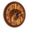 Iowa Hawkeyes Branded Faux Barrel Top Wall Clock Iowa Hawkeyes Branded Faux Barrel Top Wall Clock