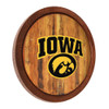 Iowa Hawkeyes Round Faux Barrel Top Sign