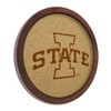 Iowa State Cyclones Faux Barrel Framed Cork Board - Monochrome Logo Iowa State Cyclones Faux Barrel Framed Cork Board - Monochrome Logo