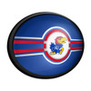 Kansas Jayhawks Oval Slimline Lighted Wall Sign - Blue