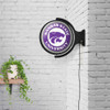 Kansas State Wildcats Original Round Rotating Lighted Wall Sign - Silver-Trimmed Kansas State Wildcats Original Round Rotating Lighted Wall Sign - Silver-Trimmed
