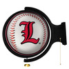 Louisville Cardinals Baseball - Round Rotating Lighted Wall Sign | The Fan-Brand | NCLOUS-115-31 Louisville Cardinals Baseball - Round Rotating Lighted Wall Sign | The Fan-Brand | NCLOUS-115-31