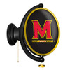 Maryland Terrapins Original Oval Rotating Lighted Wall Sign - Black | The Fan-Brand | NCMRYT-125-01B
