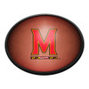 Maryland Terrapins Pigskin - Oval Slimline Lighted Wall Sign | The Fan-Brand | NCMRYT-140-21