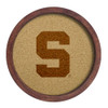 Michigan State Spartans Block S - Faux Barrel Framed Cork Board - Monochrome Logo | The Fan-Brand | NCMIST-632-01B Michigan State Spartans Block S - Faux Barrel Framed Cork Board - Monochrome Logo | The Fan-Brand | NCMIST-632-01B