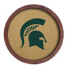 Michigan State Spartans Faux Barrel Framed Cork Board - Color Logo | The Fan-Brand | NCMIST-632-02A