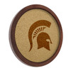 Michigan State Spartans Faux Barrel Framed Cork Board - Monochrome Logo