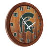 Michigan State Spartans Faux Barrel Top Wall Clock Michigan State Spartans Faux Barrel Top Wall Clock