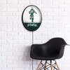 Michigan State Spartans Sparty - Oval Slimline Lighted Wall Sign Michigan State Spartans Sparty - Oval Slimline Lighted Wall Sign