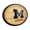 Michigan Wolverines Hardwood - Oval Slimline Lighted Wall Sign Michigan Wolverines Hardwood - Oval Slimline Lighted Wall Sign