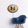 Michigan Wolverines Hardwood - Oval Slimline Lighted Wall Sign Michigan Wolverines Hardwood - Oval Slimline Lighted Wall Sign