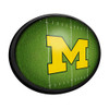 Michigan Wolverines On the 50 - Oval Slimline Lighted Wall Sign Michigan Wolverines On the 50 - Oval Slimline Lighted Wall Sign