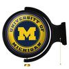 Michigan Wolverines Original Round Rotating Lighted Wall Sign | The Fan-Brand | NCMICH-115-01