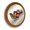 Minnesota Golden Gophers Mascot - Faux Barrel Top Mirrored Wall Sign - Gold Edge