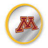 Minnesota Golden Gophers Modern Disc Mirrored Wall Sign - Gold Frame Minnesota Golden Gophers Modern Disc Mirrored Wall Sign - Gold Frame