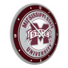 Mississippi State Bulldogs Modern Disc Wall Clock