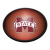 Mississippi State Bulldogs Pigskin - Oval Slimline Lighted Wall Sign | The Fan-Brand | NCMSST-140-21