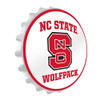 NC State Wolfpack Block S - Bottle Cap Wall Sign - White