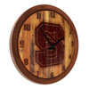 NC State Wolfpack Branded Faux Barrel Top Wall Clock