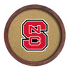 NC State Wolfpack Faux Barrel Framed Cork Board - Color Logo | The Fan-Brand | NCNCST-632-01A