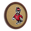 NC State Wolfpack Mascot - Faux Barrel Framed Cork Board - Color Logo NC State Wolfpack Mascot - Faux Barrel Framed Cork Board - Color Logo