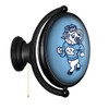 North Carolina Tar Heels Mascot - Original Oval Rotating Lighted Wall Sign - Carolina Blue