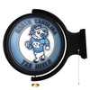 North Carolina Tar Heels Mascot - Original Round Rotating Lighted Wall Sign | The Fan-Brand | NCNCTH-115-02
