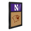 Northwestern Wildcats Dual Logo - Cork Note Board - Purple