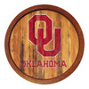 Oklahoma Sooners Weathered Faux Barrel Top Sign | The Fan-Brand | NCOKLA-240-03