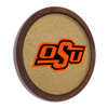 Oklahoma State Cowboys Faux Barrel Framed Cork Board - Color Logo Oklahoma State Cowboys Faux Barrel Framed Cork Board - Color Logo