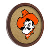 Oklahoma State Cowboys Mascot - Faux Barrel Framed Cork Board - Color Logo Oklahoma State Cowboys Mascot - Faux Barrel Framed Cork Board - Color Logo