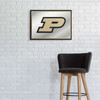 Purdue Boilermakers Framed Mirrored Wall Sign - Gold Edge