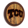 TCU Horned Frogs Branded Faux Barrel Top Sign