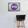 TCU Horned Frogs Team Spirit - Framed Mirrored Wall Sign - Mirrored TCU Horned Frogs Team Spirit - Framed Mirrored Wall Sign - Mirrored