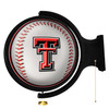 Texas Tech Red Raiders Baseball - Round Rotating Lighted Wall Sign | The Fan-Brand | NCTTRR-115-31